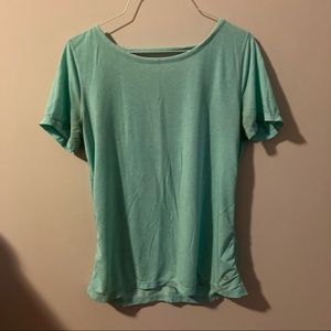 Gap Seafoam/Mint Workout Tee w/ exposed back